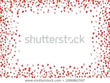 450x340 Heart Border For Valentines Day With Red Glitter Vector Confetti