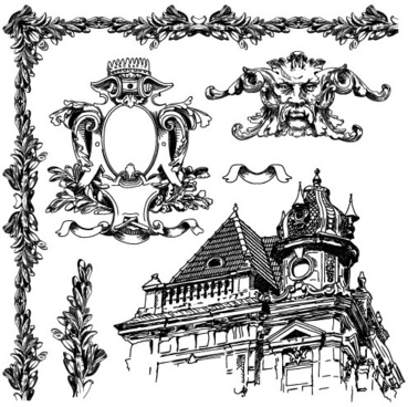 369x368 Gothic Border Clip Art Free Vector Download