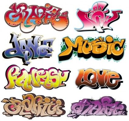 Beautiful Graffiti Font Design Vector Free Vector 425x398 Beautiful Graffiti Font Design Vector Free Vector