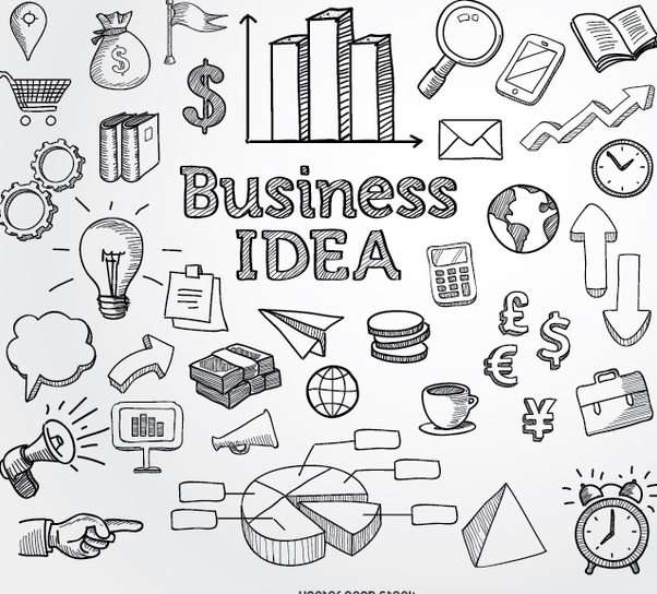 Business Doodle Hand Drawn Elements Free Vector Download 602x544 Business Doodle Hand Drawn Elements Free Vector Download