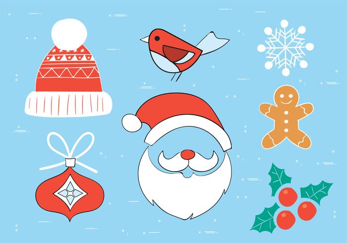 Free Hand Drawn Vector Christmas Elements 700x490 Free Hand Drawn Vector Christmas Elements