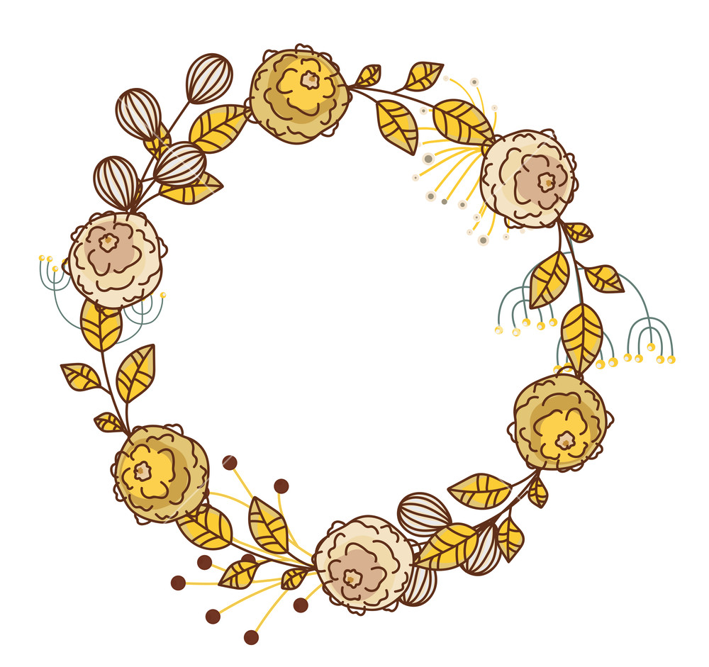 Free Hand Drawn Wreath Vector at Vectorified.com | Collection of Free