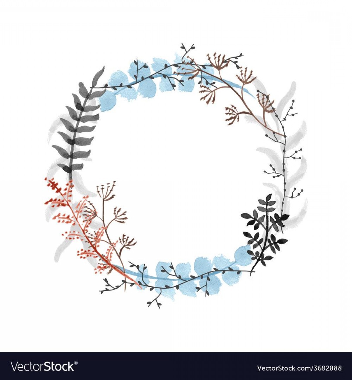 Free Hand Drawn Wreath Vector at Vectorified.com | Collection of Free