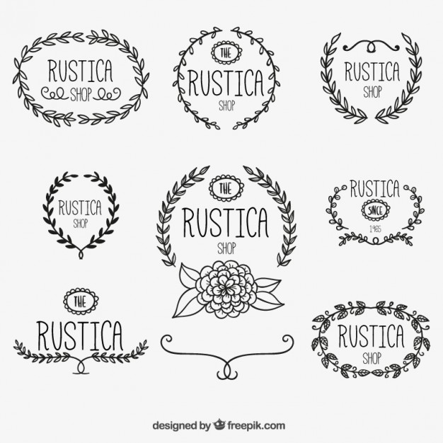 626x626 Hand Drawn Wreaths Vector Free Download