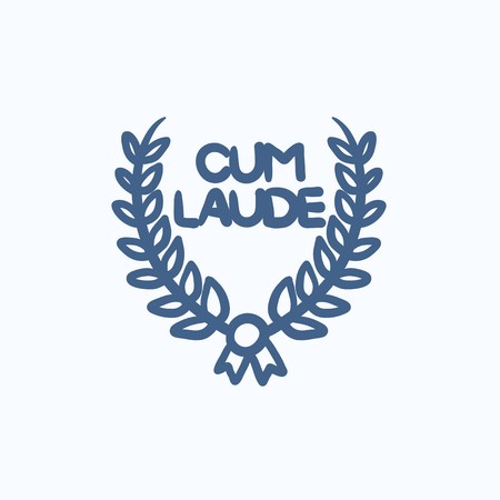 450x450 Laurel Wreath Vector Sketch Icon Isolated On Background Hand