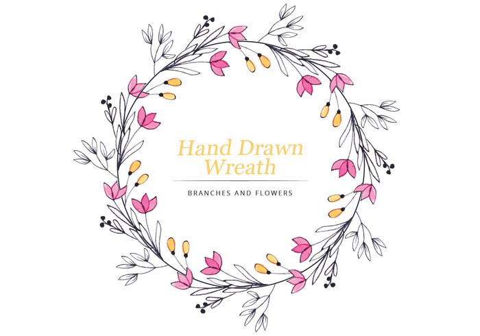700x490 Vector Floral Wreath