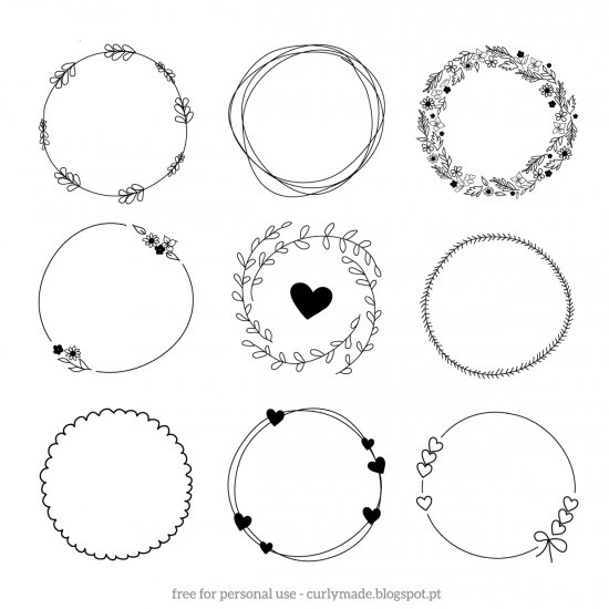 550x550 Free Download Hand Drawn Wreaths Craftgawker