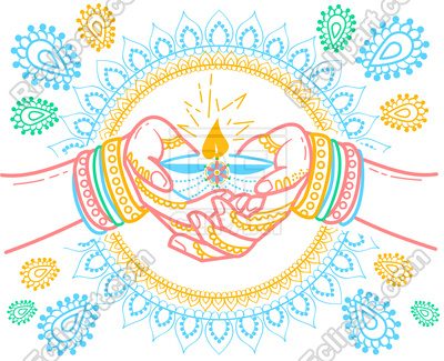 400x325 Praying Woman With Lamp