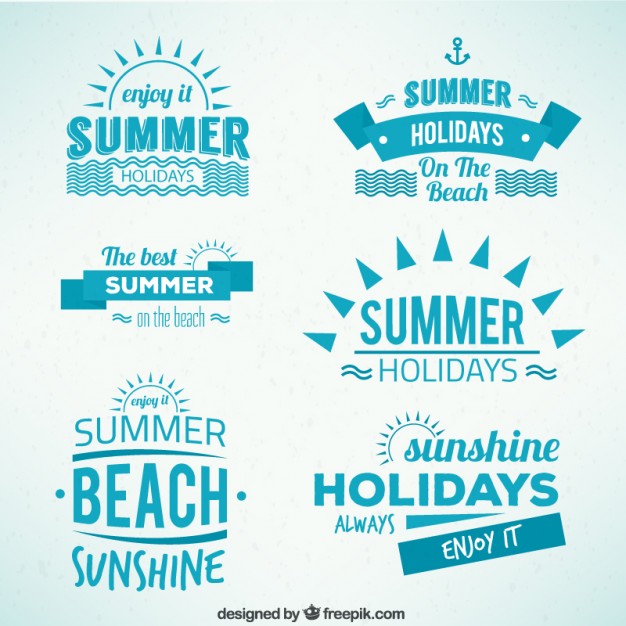 626x626 Summer Holidays Badges Vector Free Download