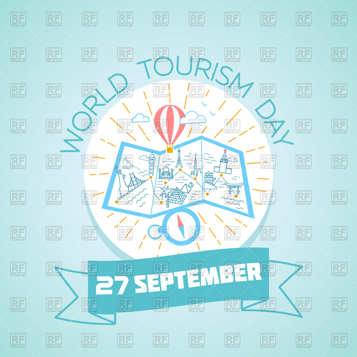 1200x1200 World Tourism Day Poster With Map