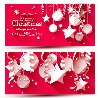 382x376 Banner Christmas With New Year Holiday Vector Free Download