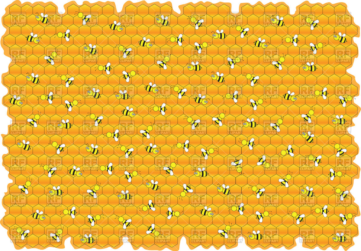 1200x835 Animated Background Bumble Bees With Honey Vector Image