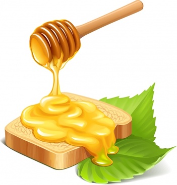 351x368 Honey Free Vector Download
