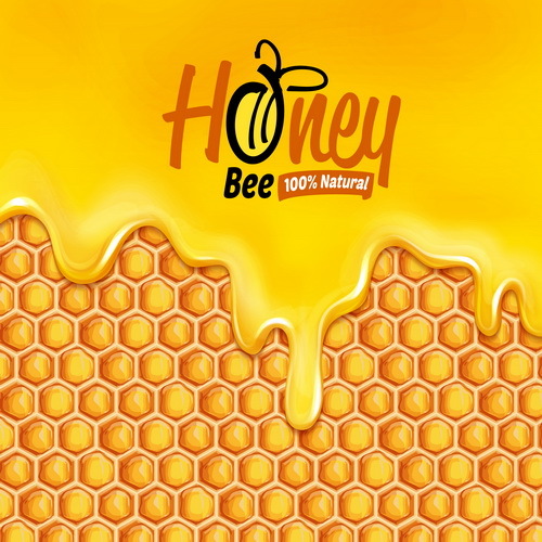 500x500 Nature Honey Vector Background Free Download