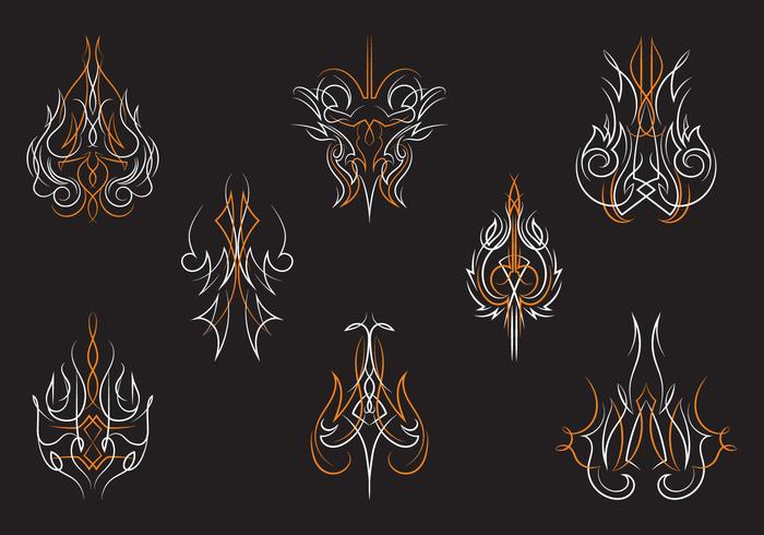 700x490 Hotrod Pinstripes Ornament Vectors