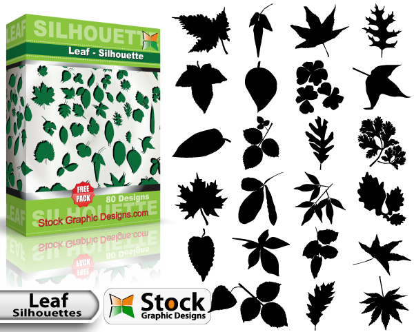 600x482 Leaf Silhouettes Free Vector Brush Pack
