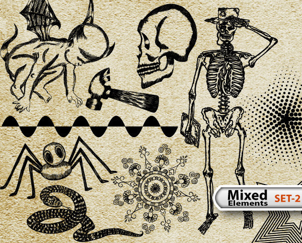 600x482 Mixed Elements Free Illustrator Vector Pack Vector Photoshop