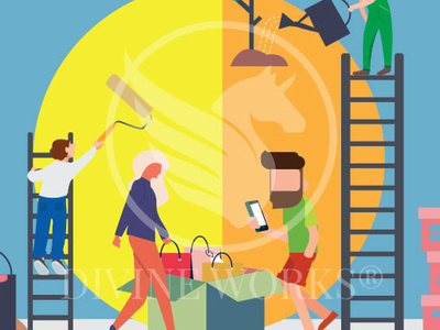 400x300 Stylized Human Vector Illustration