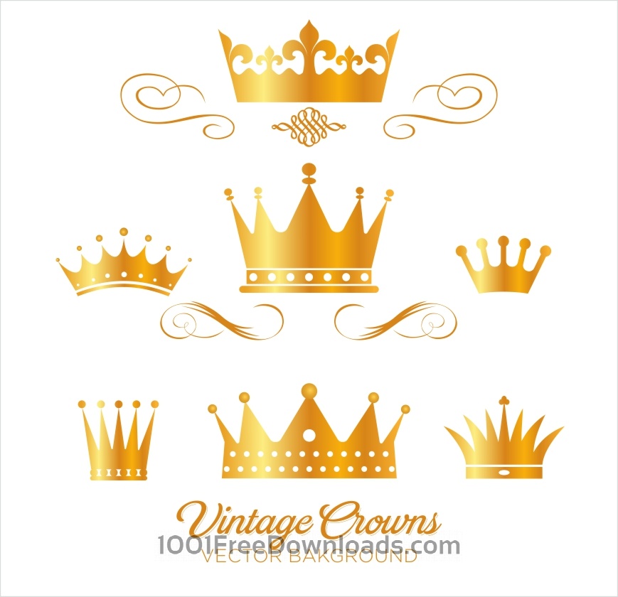 Free Vectors Set Of Gold King Crowns Abstract 869x840 Free Vectors Set Of Gold King Crowns Abstract