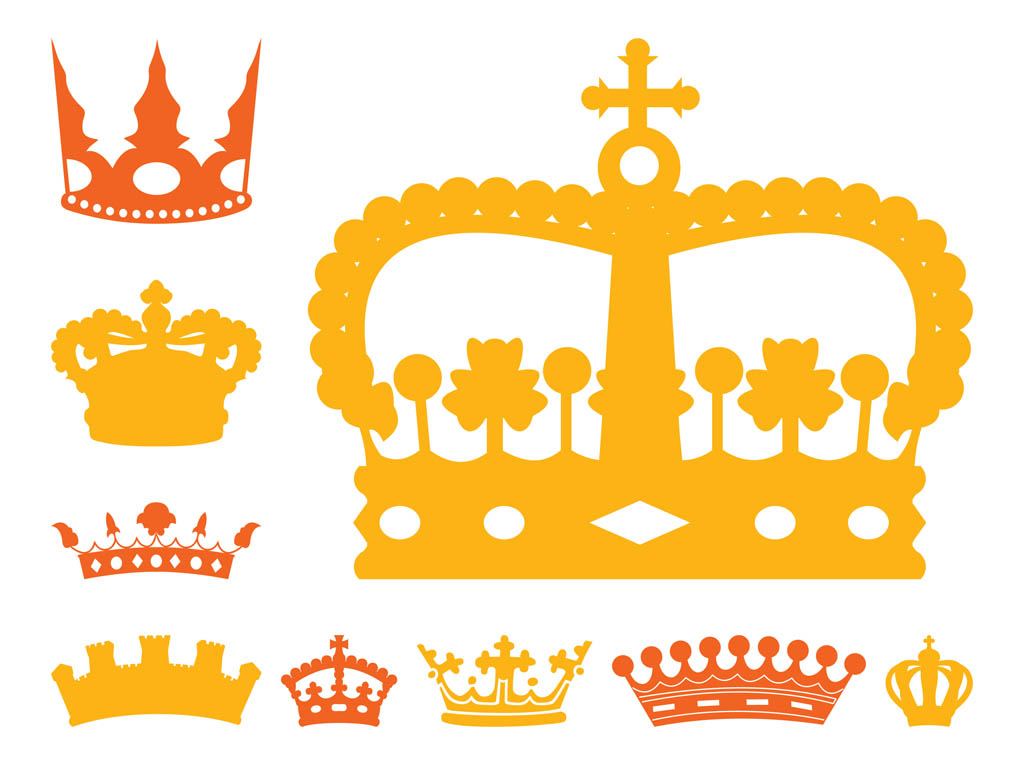 Royal Crowns Set Vector Art Graphics 1024x765 Royal Crowns Set Vector Art Graphics