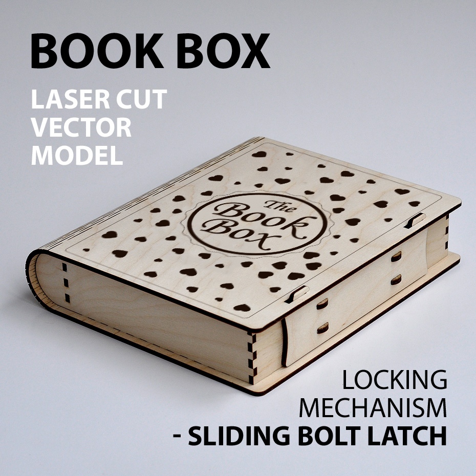 930x930 Book Box Laser Cutting Vector Free Download Freevector