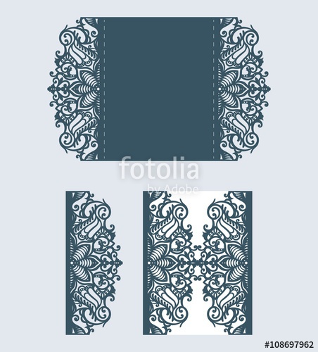 452x500 Laser Cut Pattern Beautiful Laser Cut Invitation Card For Wedding