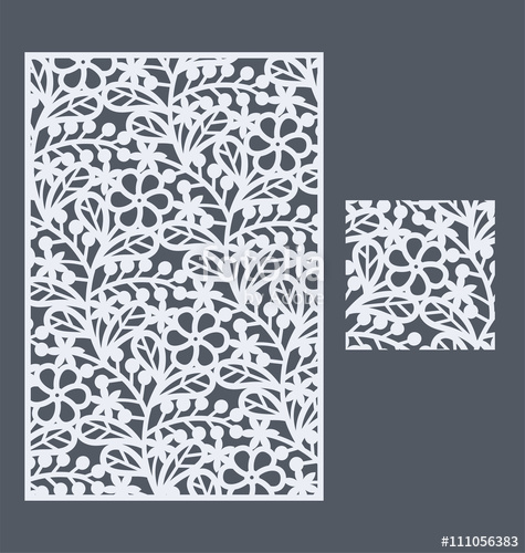 475x500 Laser Cut Vector Panel And The Seamless Pattern For Decorative