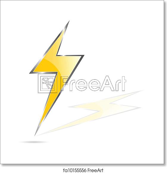 561x581 Free Art Print Of Lightning Bolt Vector Illustration Lightning