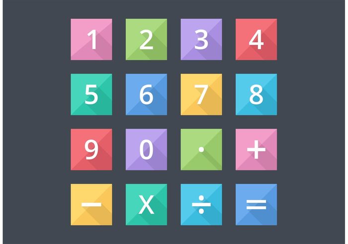 700x490 Free Numbers And Mathematical Flat Vector Icons Free Icon Packs