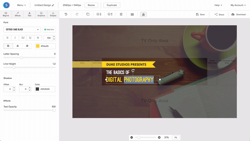 800x450 Online Youtube Channel Art Maker