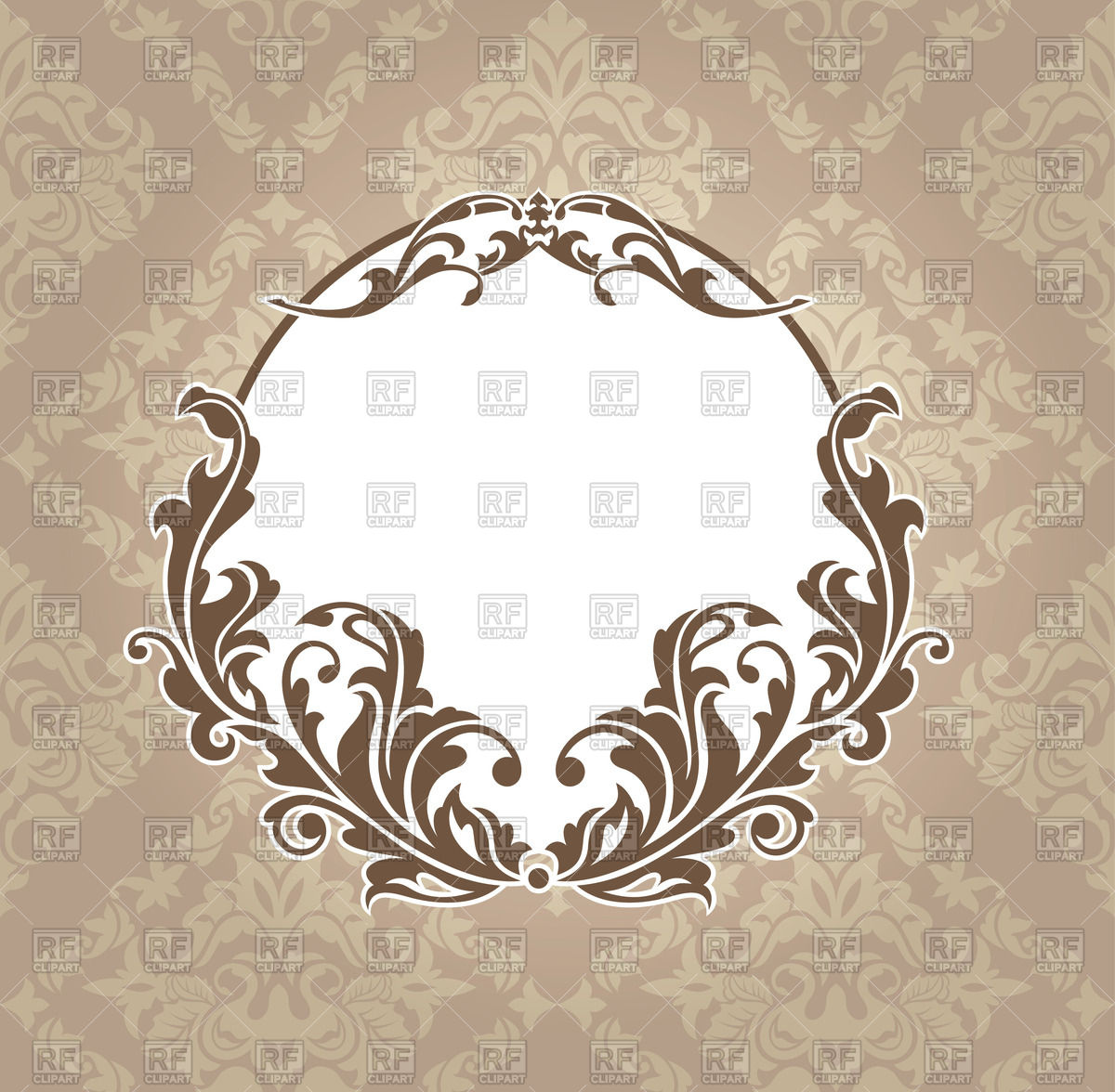 Round Ornate Vintage Frame With Vignette Vector Image Of Borders 1200x1176 Round Ornate Vintage Frame With Vignette Vector Image Of Borders
