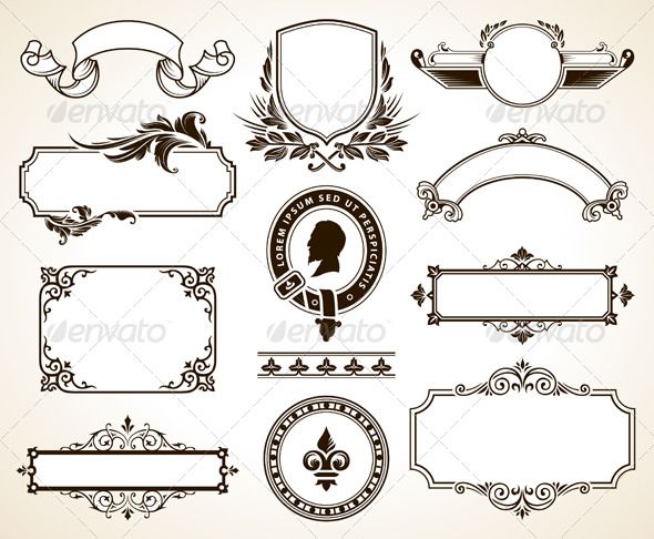 Vector Set Of Ornate Frames And Calligraphic Design Elements All 590x486 Vector Set Of Ornate Frames And Calligraphic Design Elements All