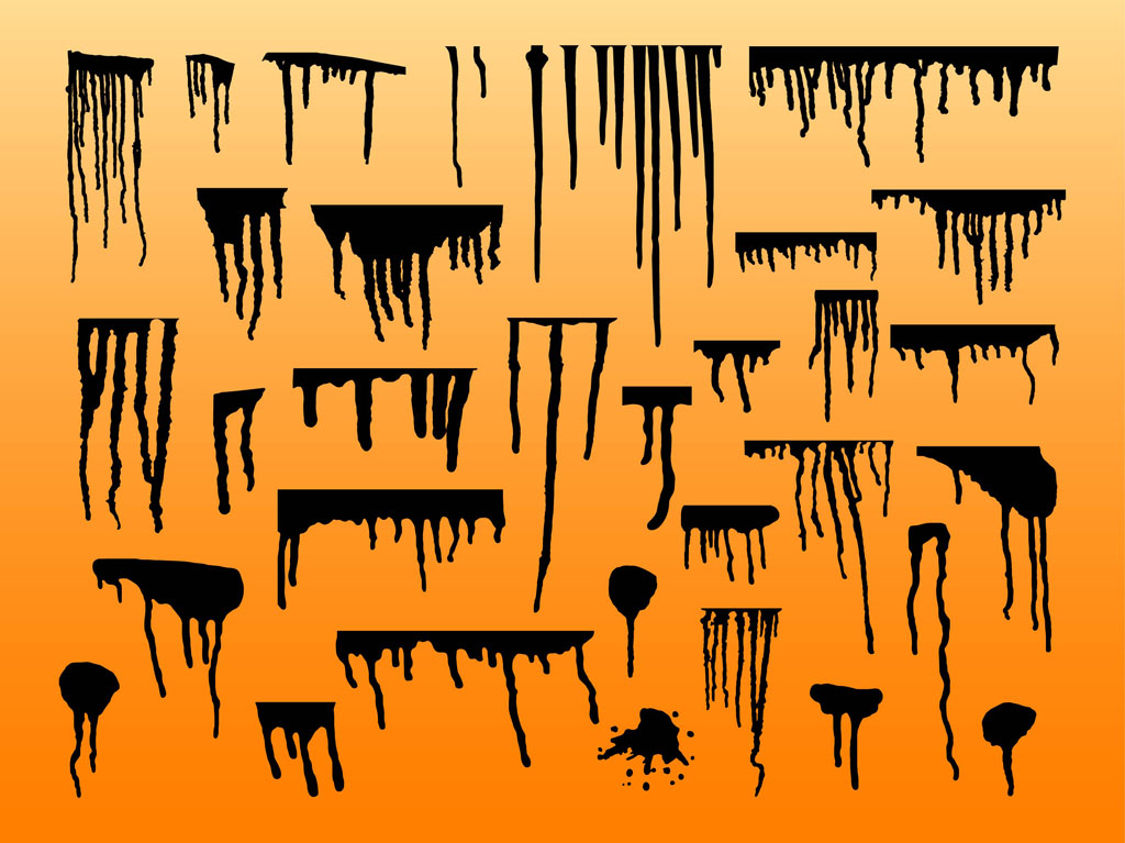 1024x767 Paint Drips Vector Art Graphics