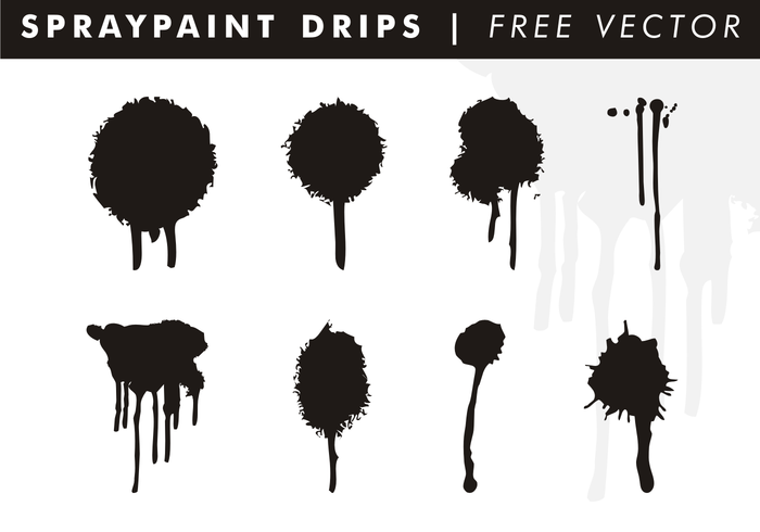 700x490 Spraypaint Drips Free Vector