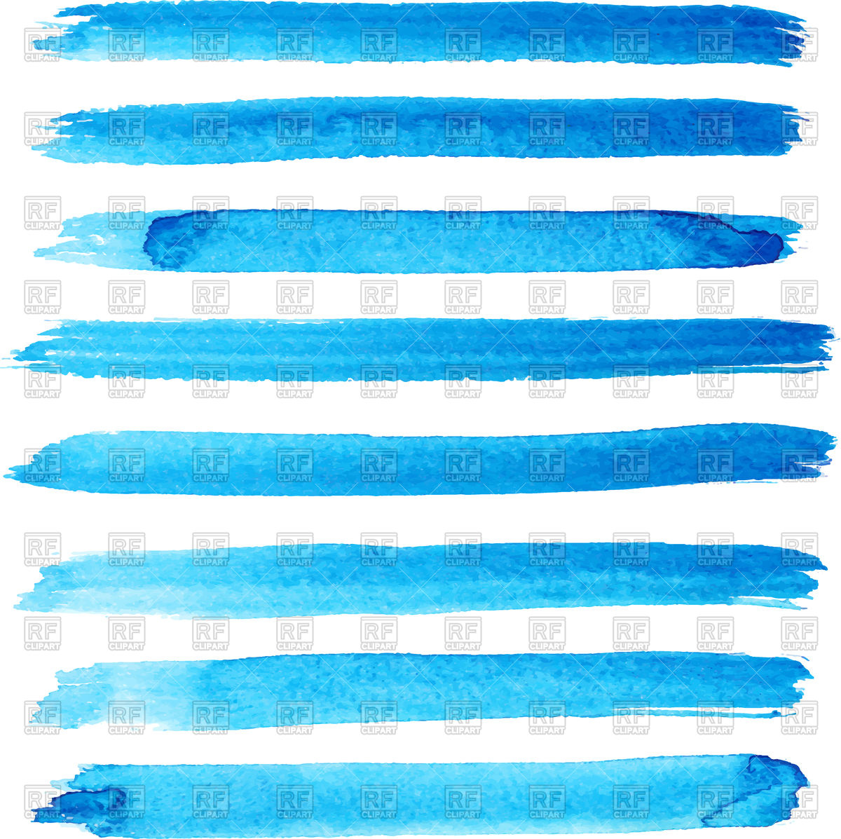 Set Of Bright Blue Brush Stroke Vector Image Of Backgrounds 1200x1197 Set Of Bright Blue Brush Stroke Vector Image Of Backgrounds