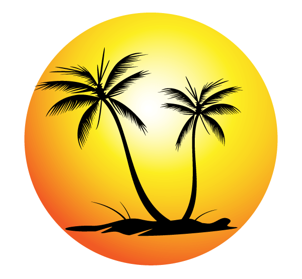 600x555 Palm Tree Silhouettes Vector Free