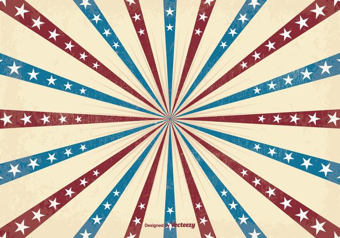 700x490 Retro Patriotic Sunburst Vector Background
