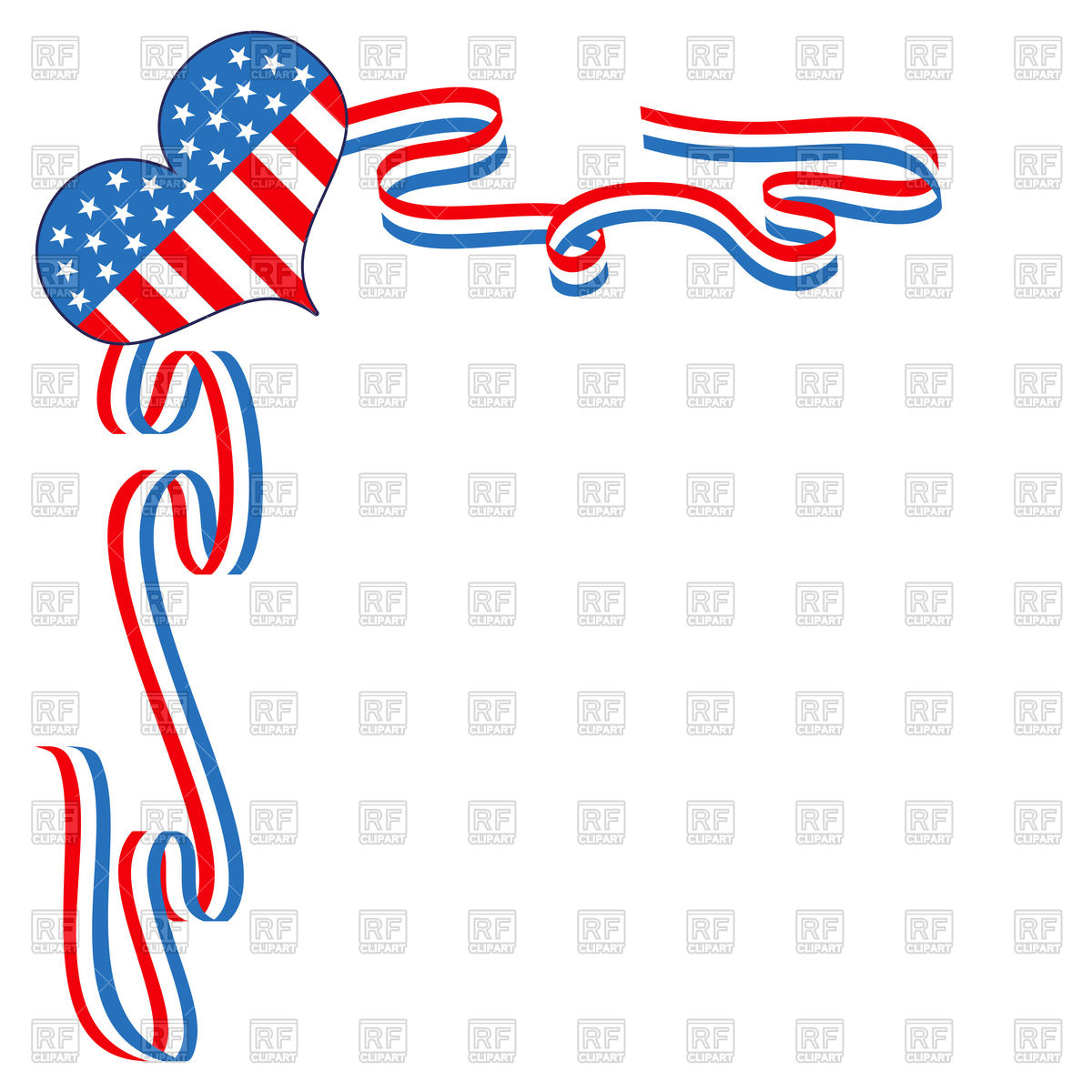 1200x1200 Us Flag Heart Patriotic Border Template Vector Image Of Borders