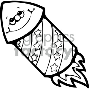 300x300 Vector Art Patriotic Fireworks Bw Clipart Royalty Free Gif