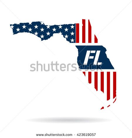 450x470 Florida Patriotic Map Vector Graphic Design Illustration Usa