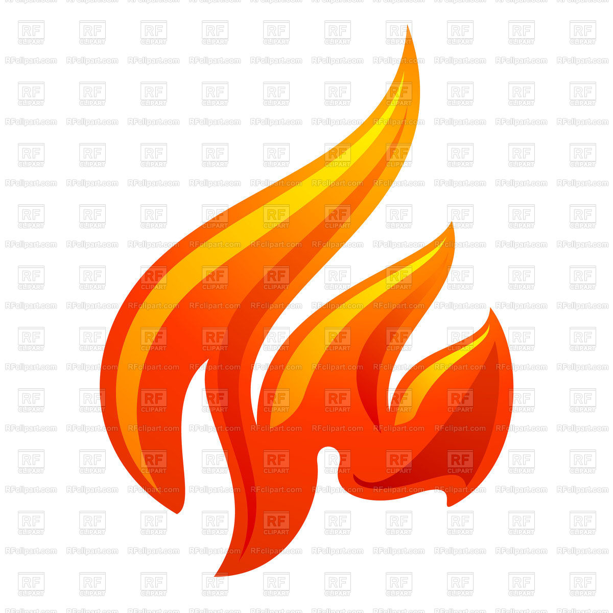 1200x1200 Fire Flame Color Icon On A White Background Vector Image Of Icons