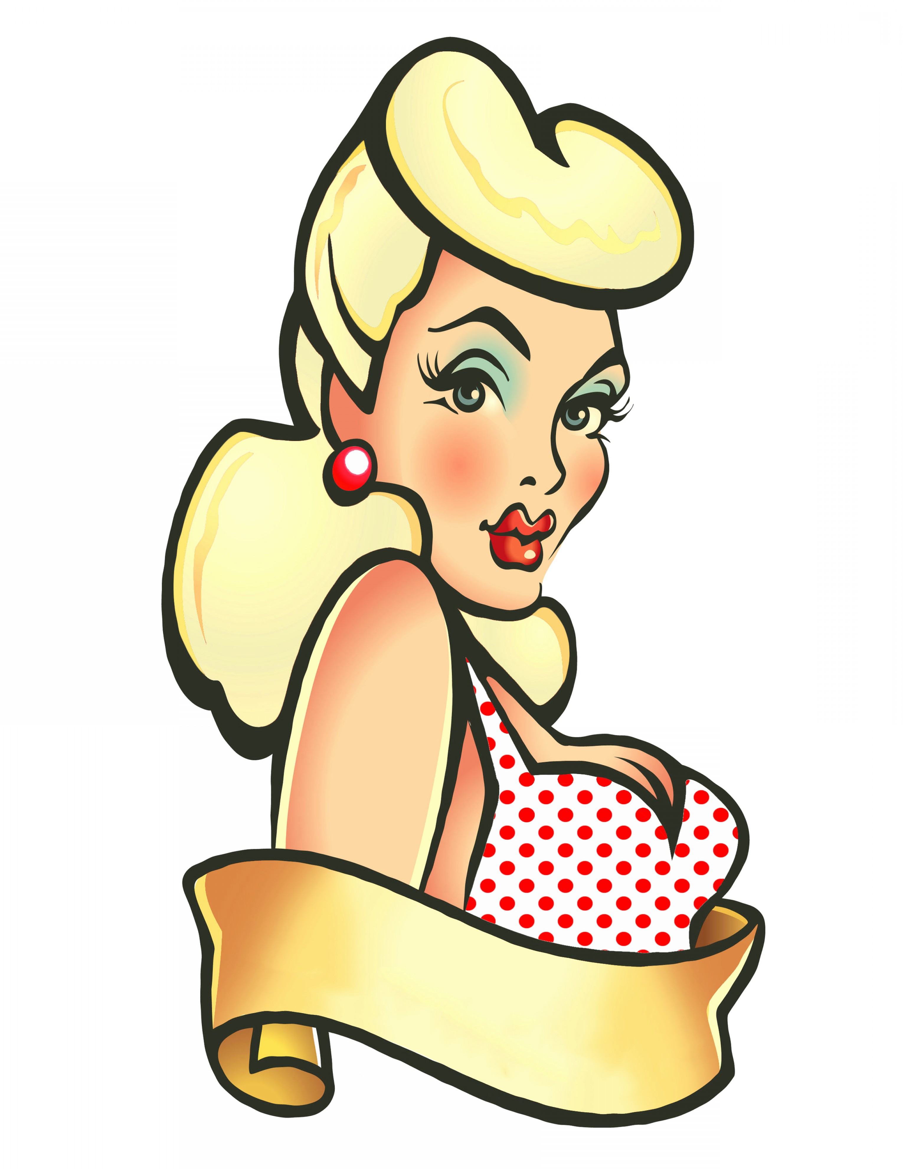 3060x3960 Pinup Clip Art Vector Hoodamathrun