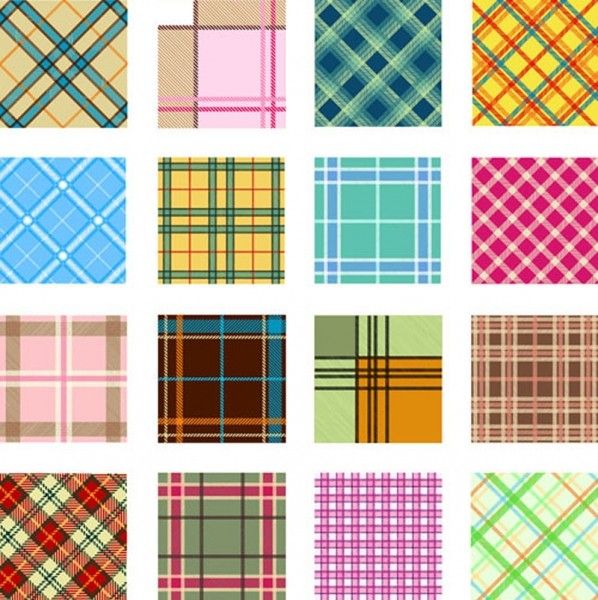 598x600 Plaid Vector Pattern Retro Checkered Vector Plaid Patterns