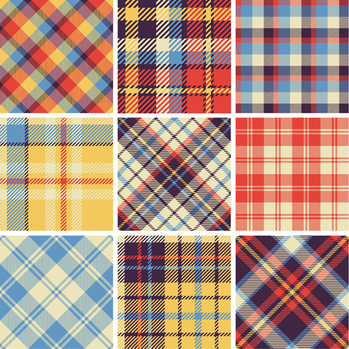 500x500 Plaid Fabric Patterns Seamless Vector Free Download