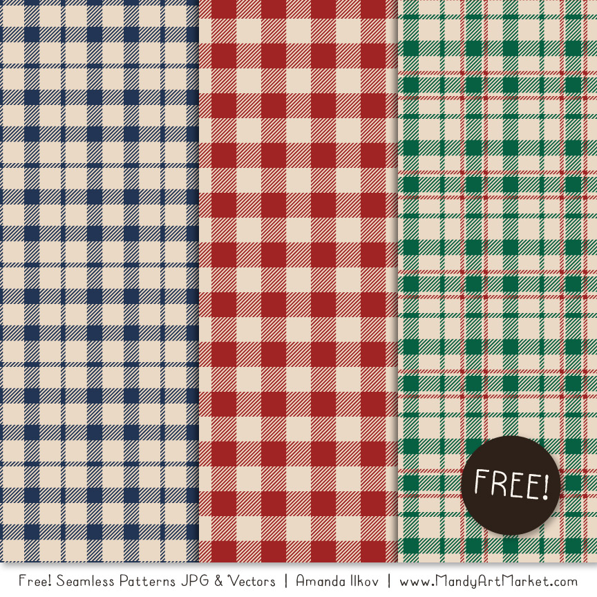 864x864 Free Seamless Plaid Patterns