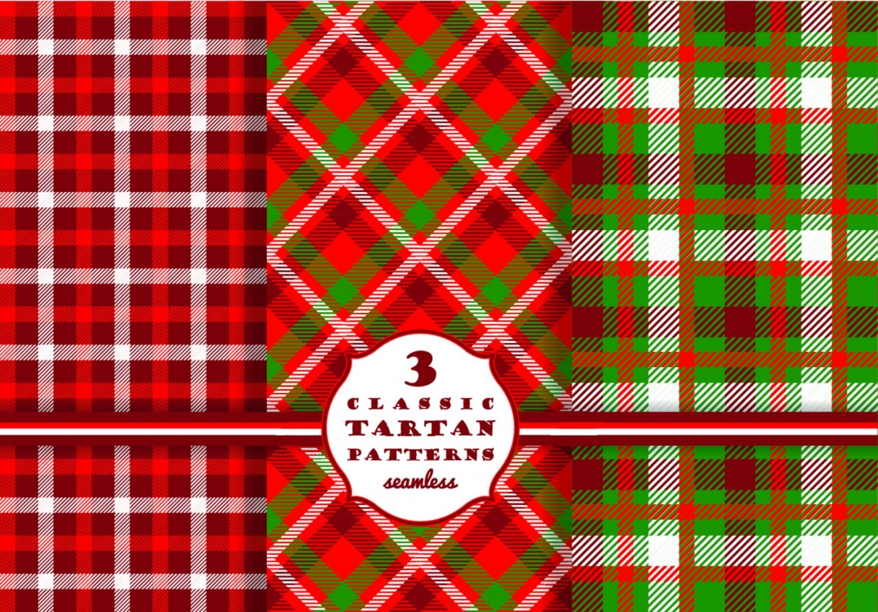 1280x892 Free Vector Set Of Tartan Seamless Pattern
