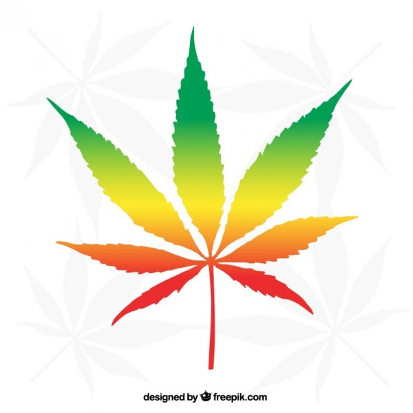Colorful Marijuana Leaf Free Vector 600x600 Colorful Marijuana Leaf Free Vector
