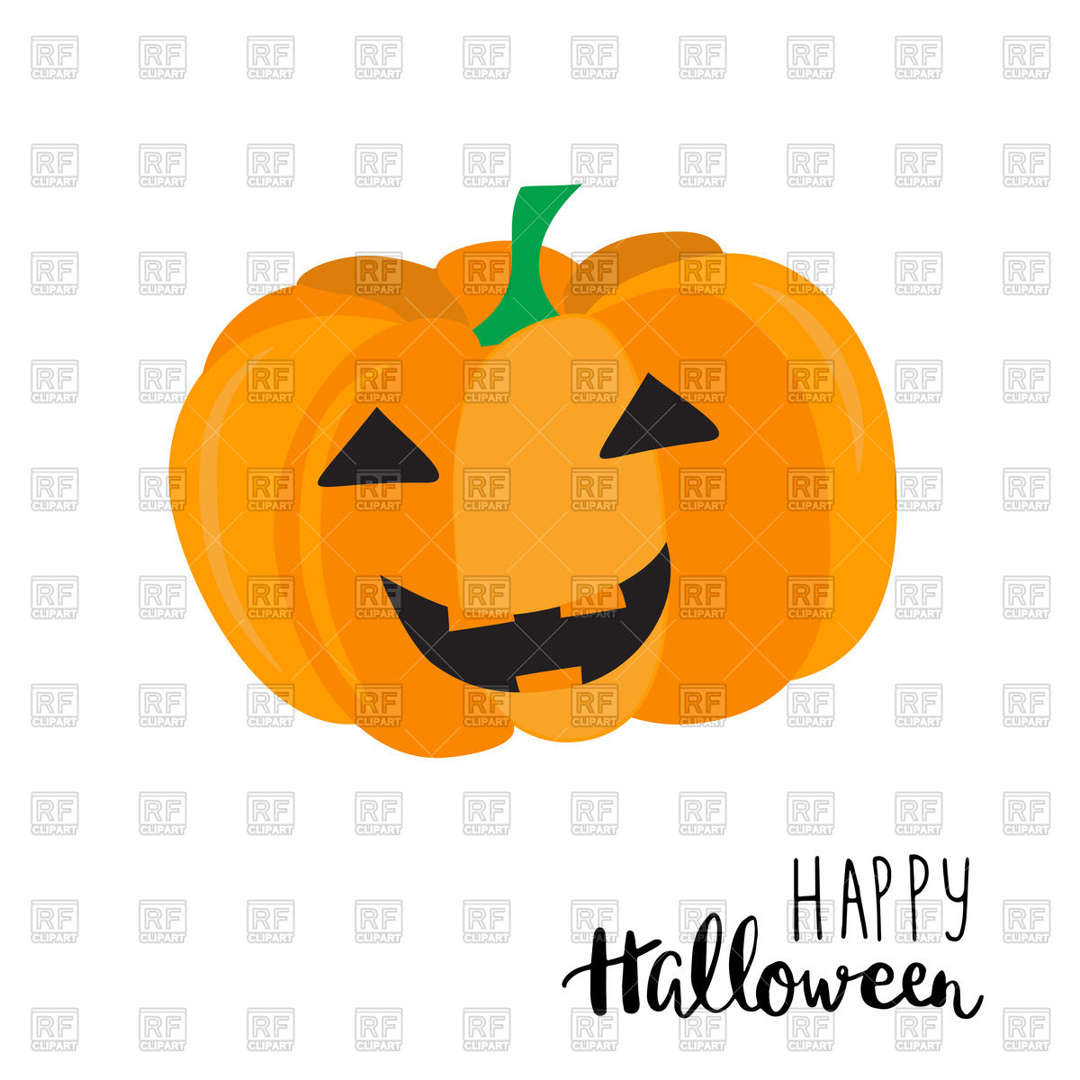 1200x1200 Happy Halloween Sard With Cute Smiling Pumpkin Vector Image