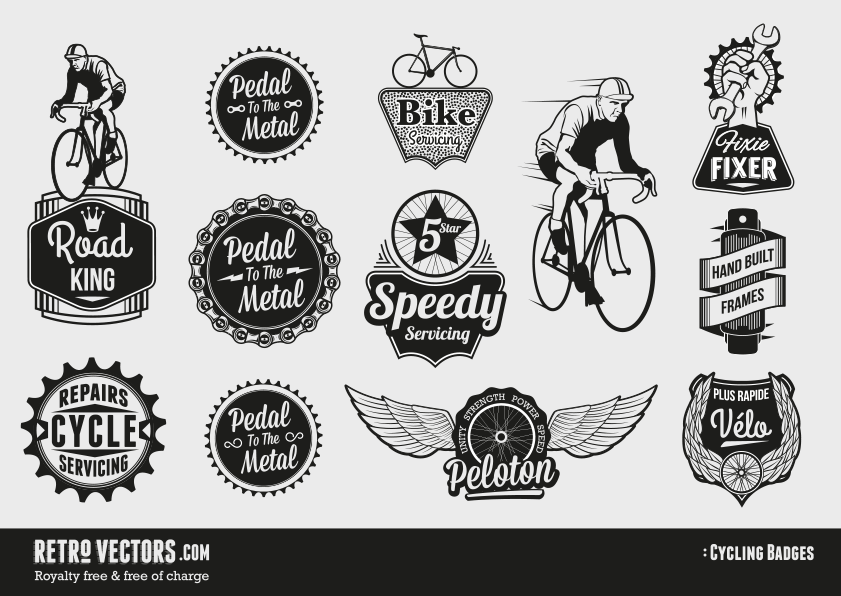 Free Retro Vector Cycling Badges Vintage Vectors Royalty Free 841x596 Free Retro Vector Cycling Badges Vintage Vectors Royalty Free
