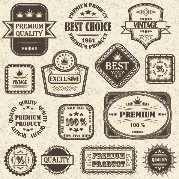 Free Vintage Vector Labels Images 597x597 Free Vintage Vector Labels Images